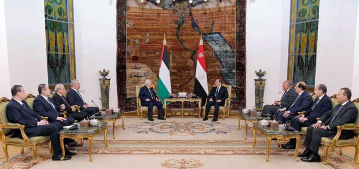 استقبل السيد الرئيس عبد الفتاح السيسي، اليوم بقصر الاتحادية، الرئيس الفلسطيني محمود عباس