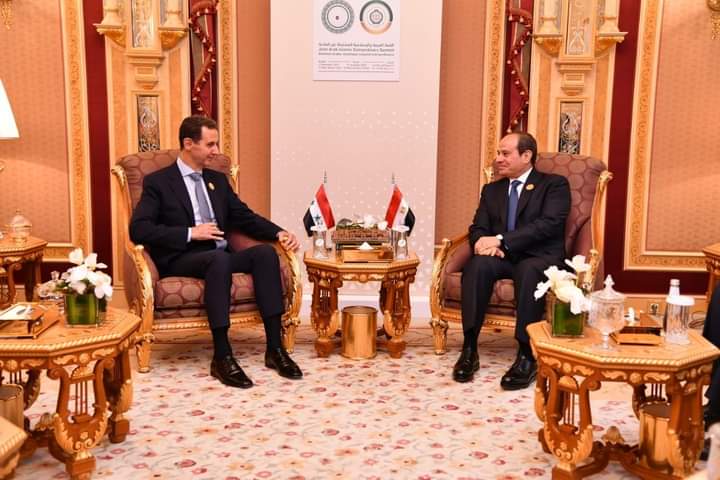 التقى السيد الرئيس عبد الفتاح السيسي اليوم في الرياض مع الرئيس السوري بشار الأسد