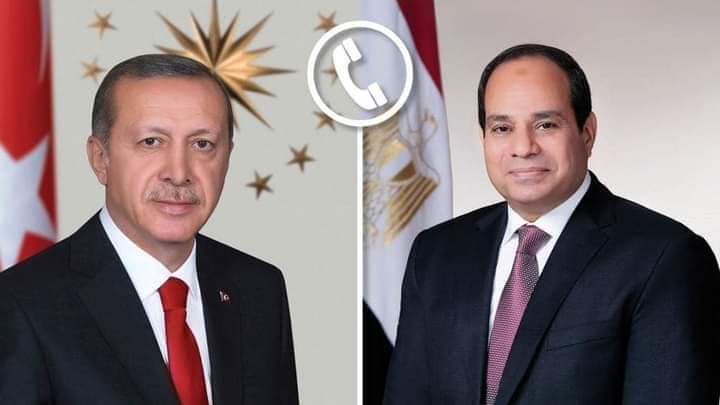 أردوغان والسيسي: لا يمكن القبول بإجبار الفلسطينيين على الهجرة واللجوء من غزة