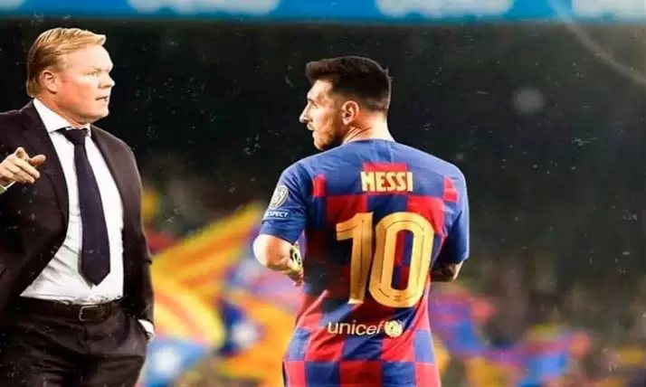 تفاصيل حديث ميسي وكومان في تدريبات برشلونة.