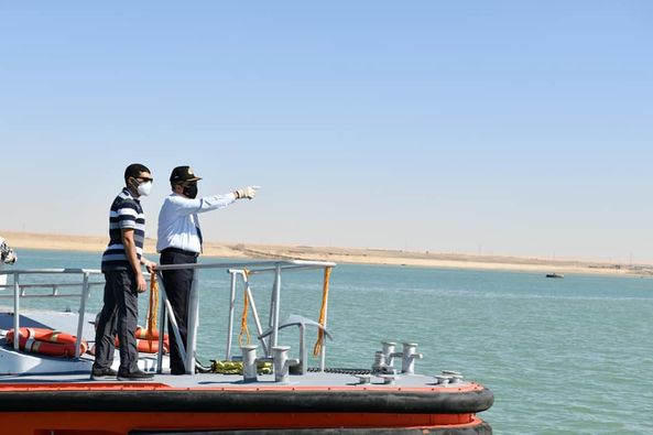 للمشاركة في أعمال التكريك بمشروع توسعة وتعميق المنطقة الجنوبيةلقناة السويس