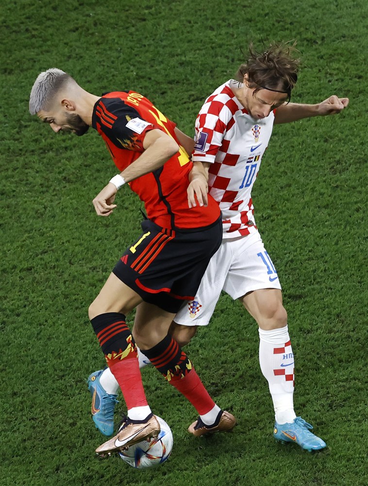 بلجيكا تتعادل سلبياً مع كرواتيا وتقترب من توديع كأس العالم قطر 2022.