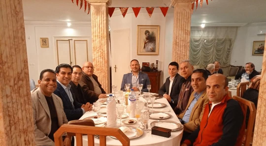 رئيس جمعية الأخوّة المصرية التونسية أحمد سمير يتوجه بالشكر للسفير باسم حسن سفير مصر بتونس علي حفل الإفطار الجماعي للجالية.