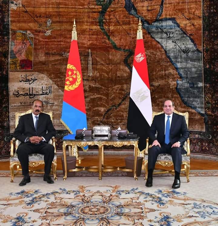 استقبل فخامة الرئيس عبد الفتاح السيسي، اليوم بقصر الاتحادية، الرئيس الإريتري 