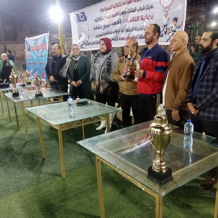 منافسات قوية في بطولة الفراعنة للكاراتيه بمركز شباب المثلث بالسويس.