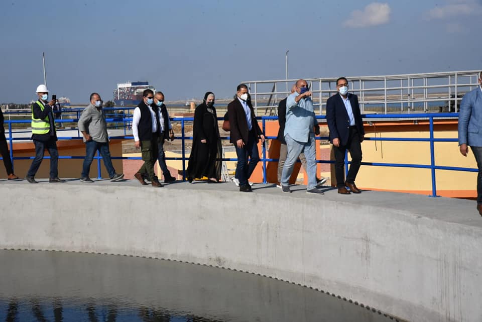 رئيس الوزارء يتفقد مشروع انشاء محطة ترشيح المياة السطحية بالكاب جنوب بورسعيد